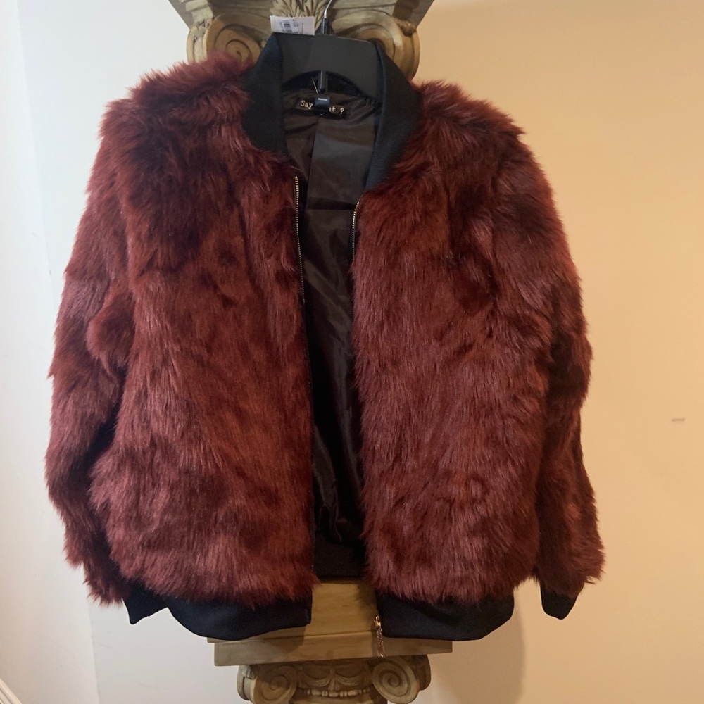 New Faux Mink Bomber